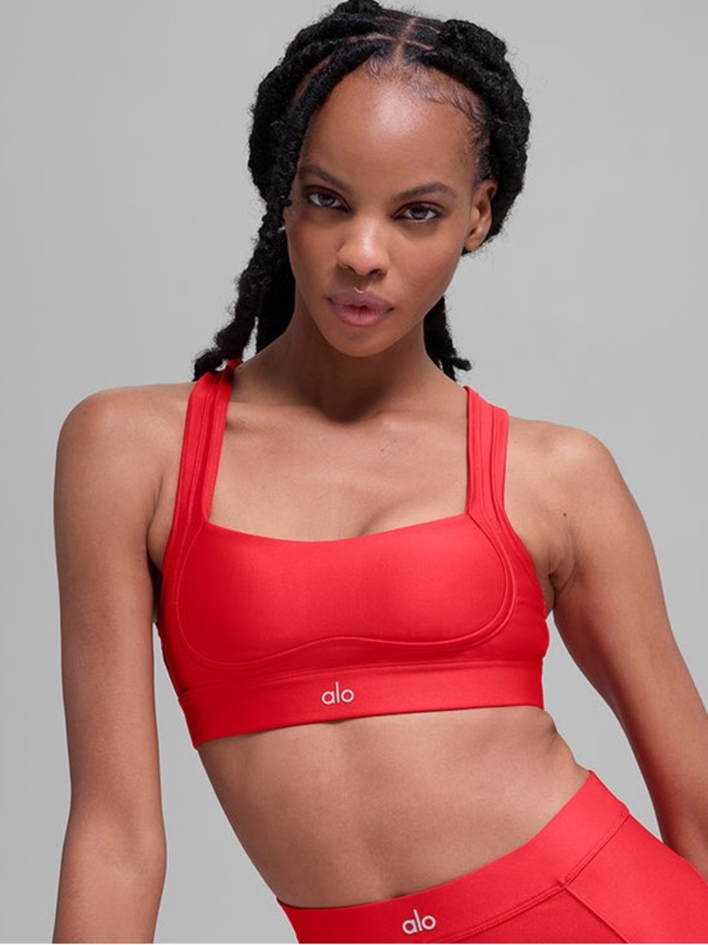 Alo Yoga Airlift Ignite Bra in Red